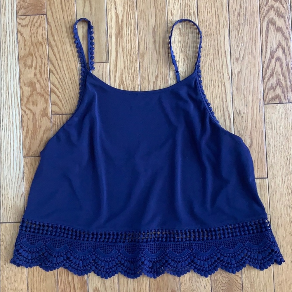 Like new blue crop top!